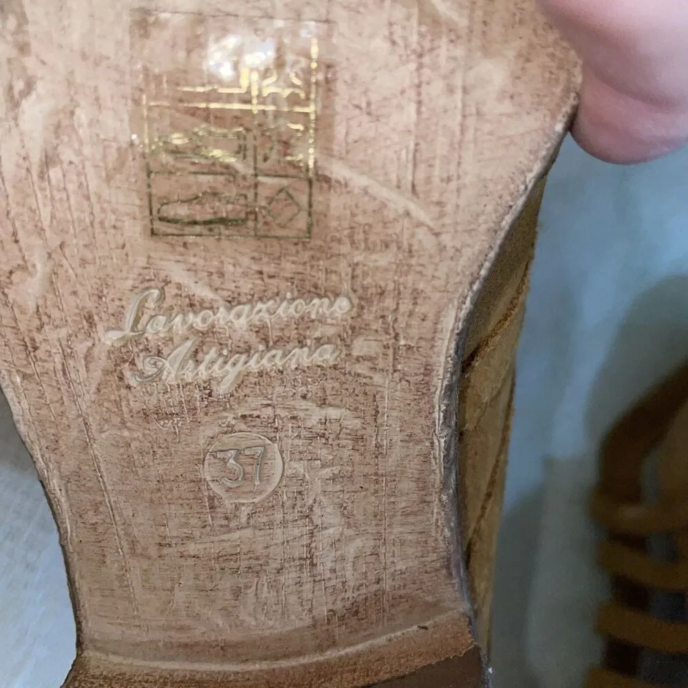 Free People Women’s Casual Booties Size 37 U.S. 6 M Tan Leather Going Out Party